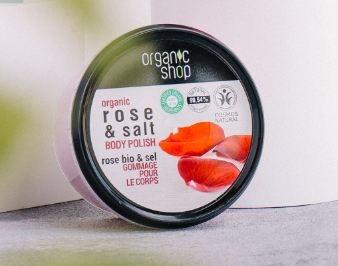 Tẩy Da Chết Toàn Thân Organic Shop Rose &Salt Body Scrub 250ml