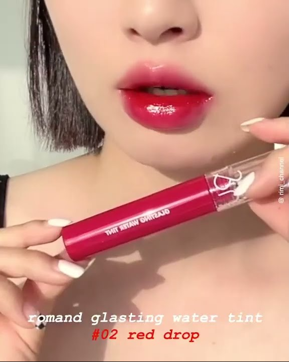 Son Tint Nước Siêu Lì Romand 02 Red Drop Glasting Water Tint 4g