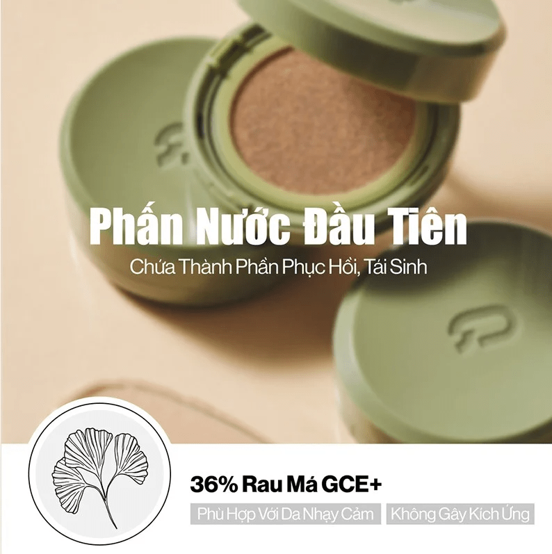 Phấn Nước Gilaa  GLAMRR Q Vegan Super Cover Cushion SPF50+/PA+++ tone 02