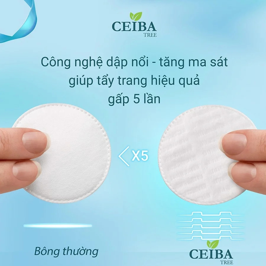 [MUA 2 TẶNG 1] Bông Tẩy Trang Ceiba Tree Organic Cotton Pads 80m