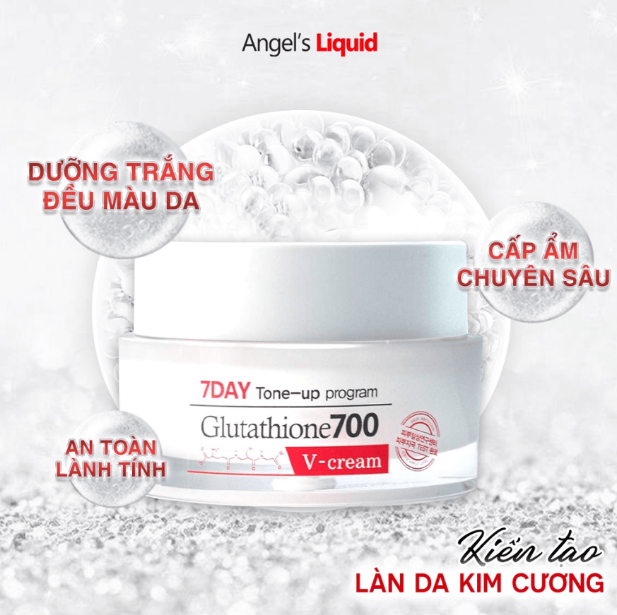 Kem Dưỡng Angel's Liquid 7Day Whitening Program Glutathione 700 V-Cream 50ml