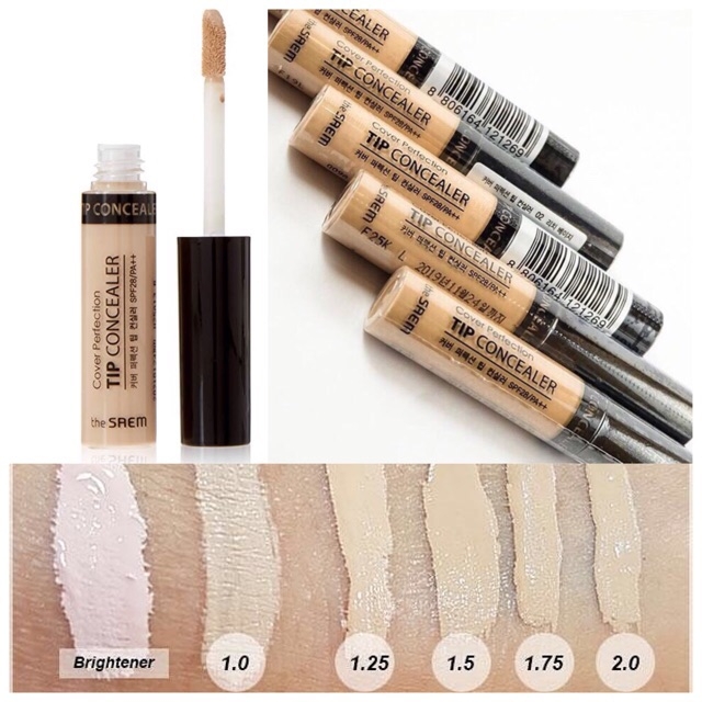 Che khuyết điểm The Saem Cover Perfection Tip Concealer  6.5g #1.5