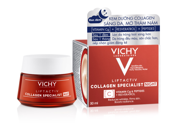 [Mẫu Mới] Kem Dưỡng Đặc Trị Mụn Thâm Nám Vichy LiftActiv Collagen Specialist Night 50ml