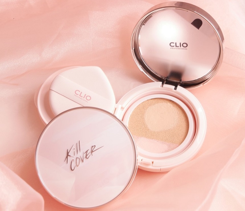 Phấn Nước CLIO Kill Cover Pink Glow Cream Cushion SPF40 PA++ 3BY Linen(Kèm Lõi Thay Thế 17g X 2)