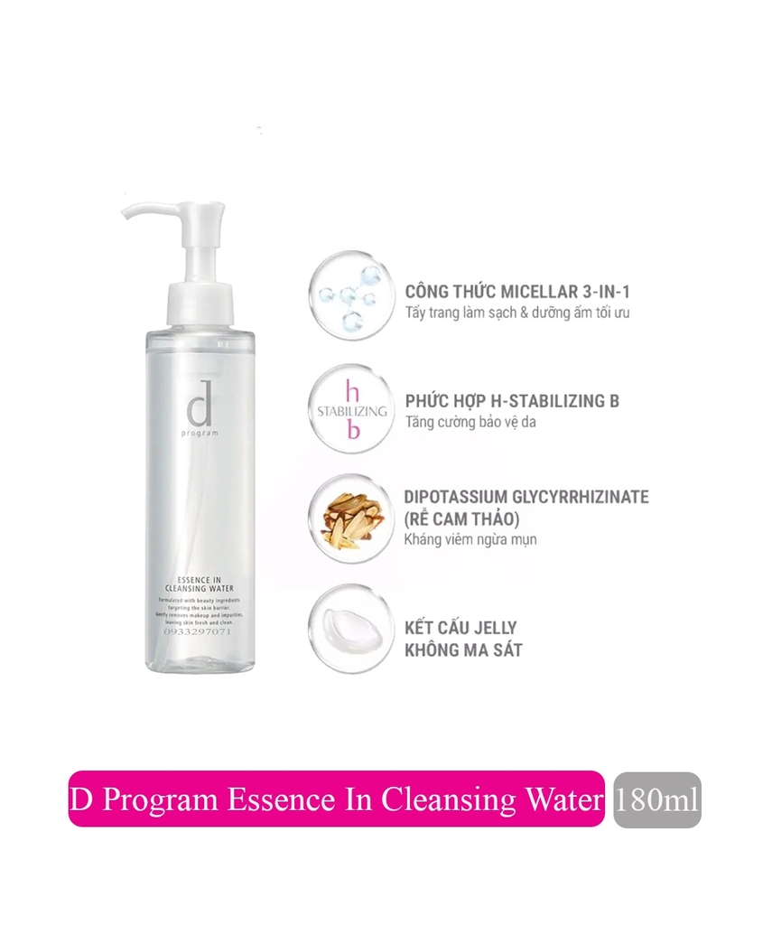 Nước Tẩy Trang D Program Essence In Cleansing Water 180ml