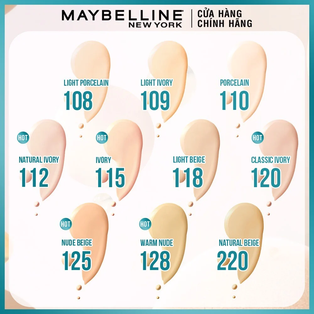 Kem Nền Mịn Nhẹ Kiềm Dầu Chống Nắng Fit Me Maybelline Matte Poreless Foundation 30ml #118