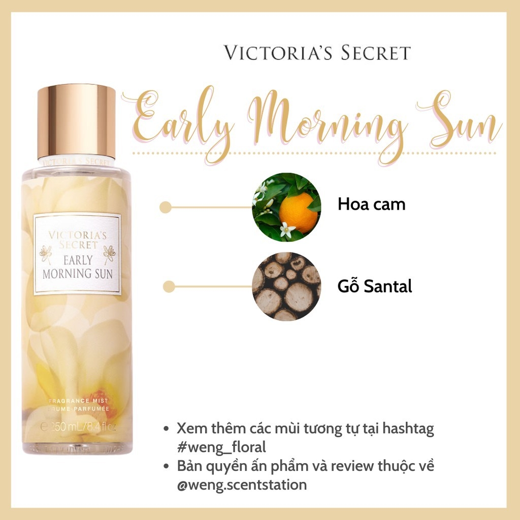 Xịt Thơm Cơ Thể Body Mist Victoria's Secret - Early Morning Sun 250ml