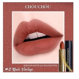 Son Chou Chou Premium Matte 14K Gold Edition #02 Nude Vintage