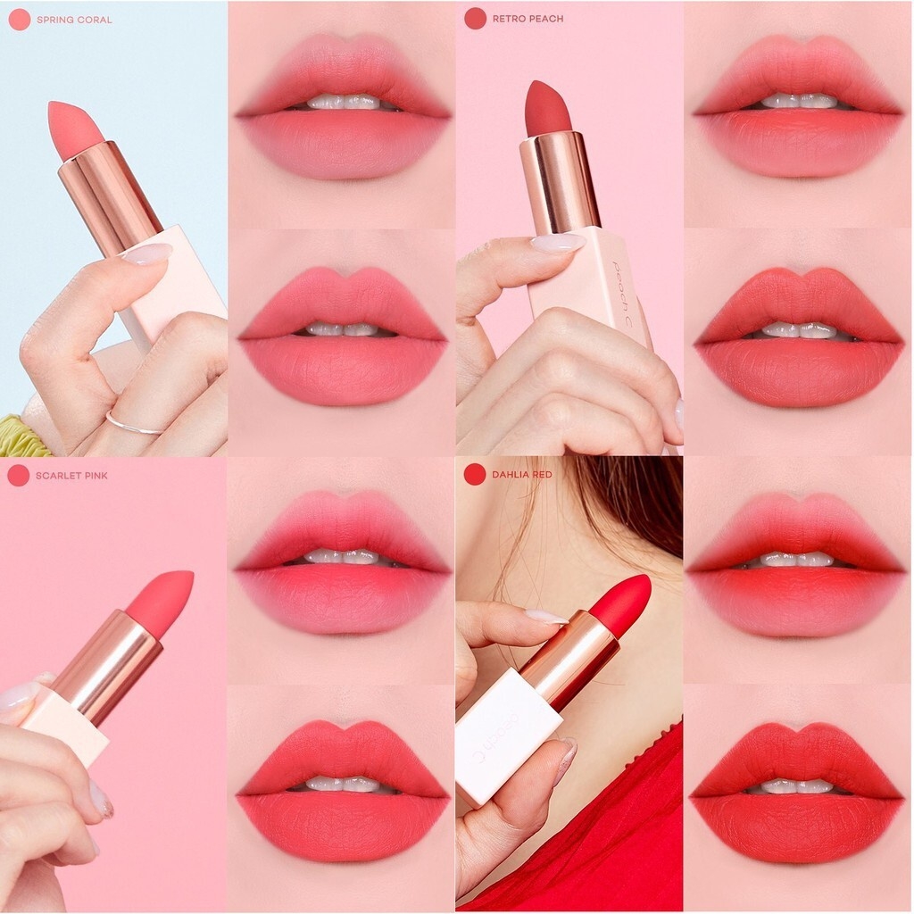 Son Thỏi Lì Siêu Mịn Peach C Easy Matte Lipstick 36g #Retro Peach