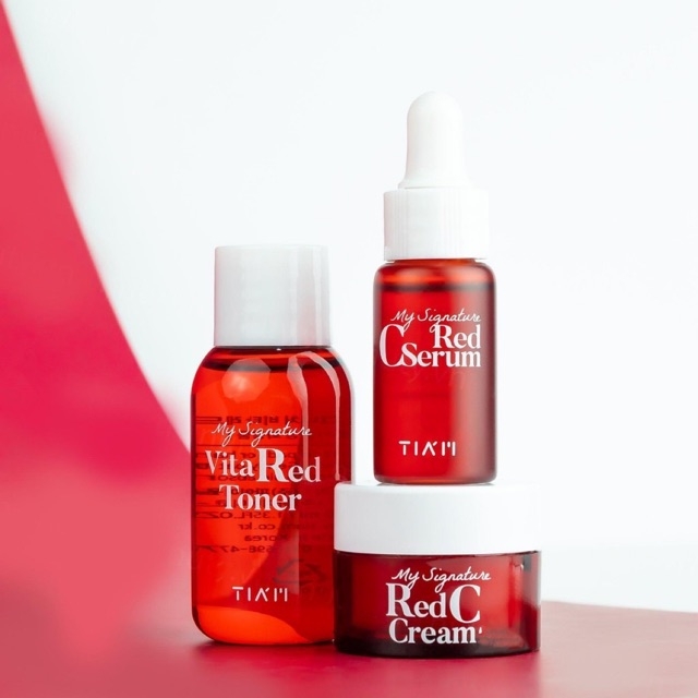 Bộ Dưỡng Da Tiam My Signature Red C Mini (3 EA: Toner/Serum/Cream)