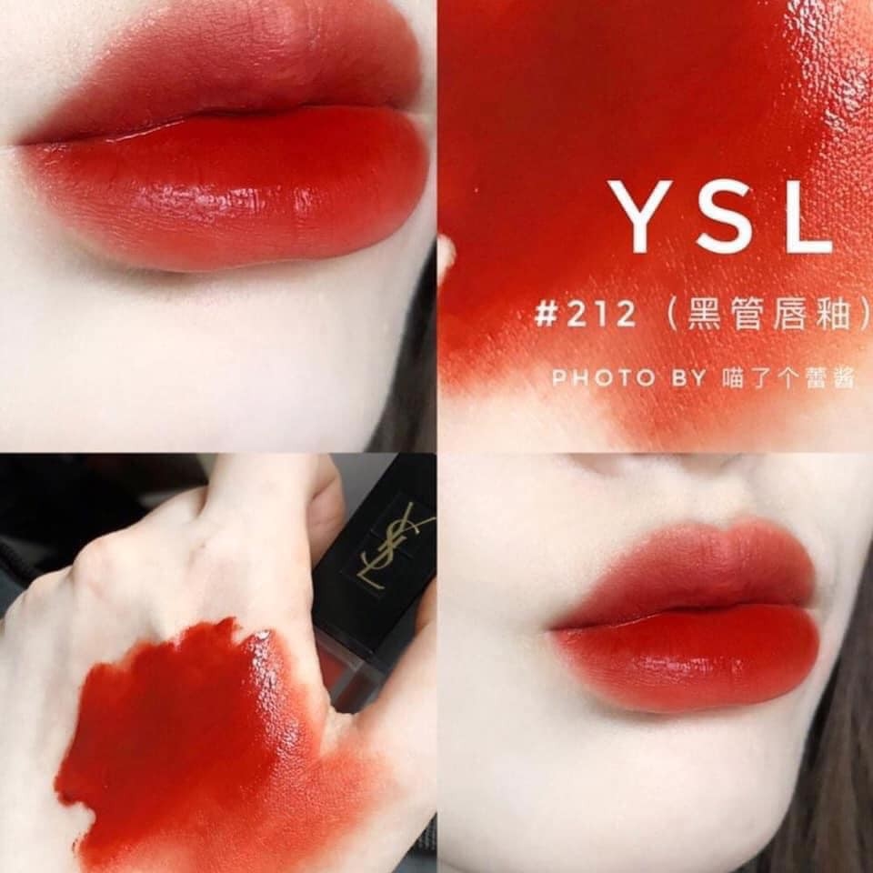 Son Kem Yves Saint Laurent Tatouage Couture Velvet Cream Matte Satin #212 Rouge Rebel