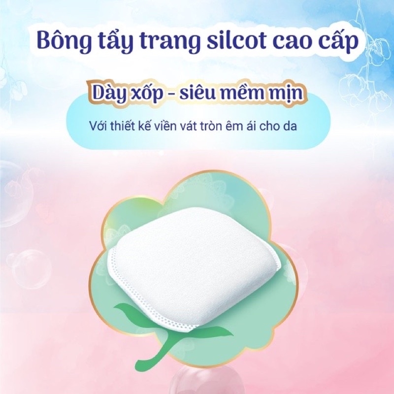 Bông Tẩy Trang Cao Cấp Silcot Premium 10 Miếng/Hộp