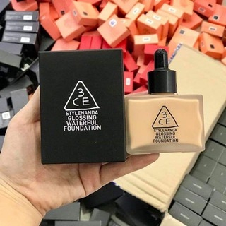 Kem Nền 3CE Glossing Waterful Foundation 40g #Soft Beige ( Chai )