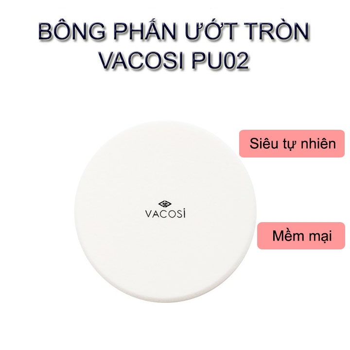 Bông Ướt Vacosi Tròn Trung #PU02 ( Bịch 1 Cái )