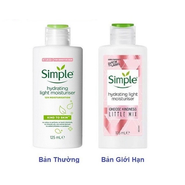 [Phiên Bản Giới Hạn]Kem Dưỡng Ẩm Trắng Da Simple Little Mix Hydrating Light Moisturiser 125ml