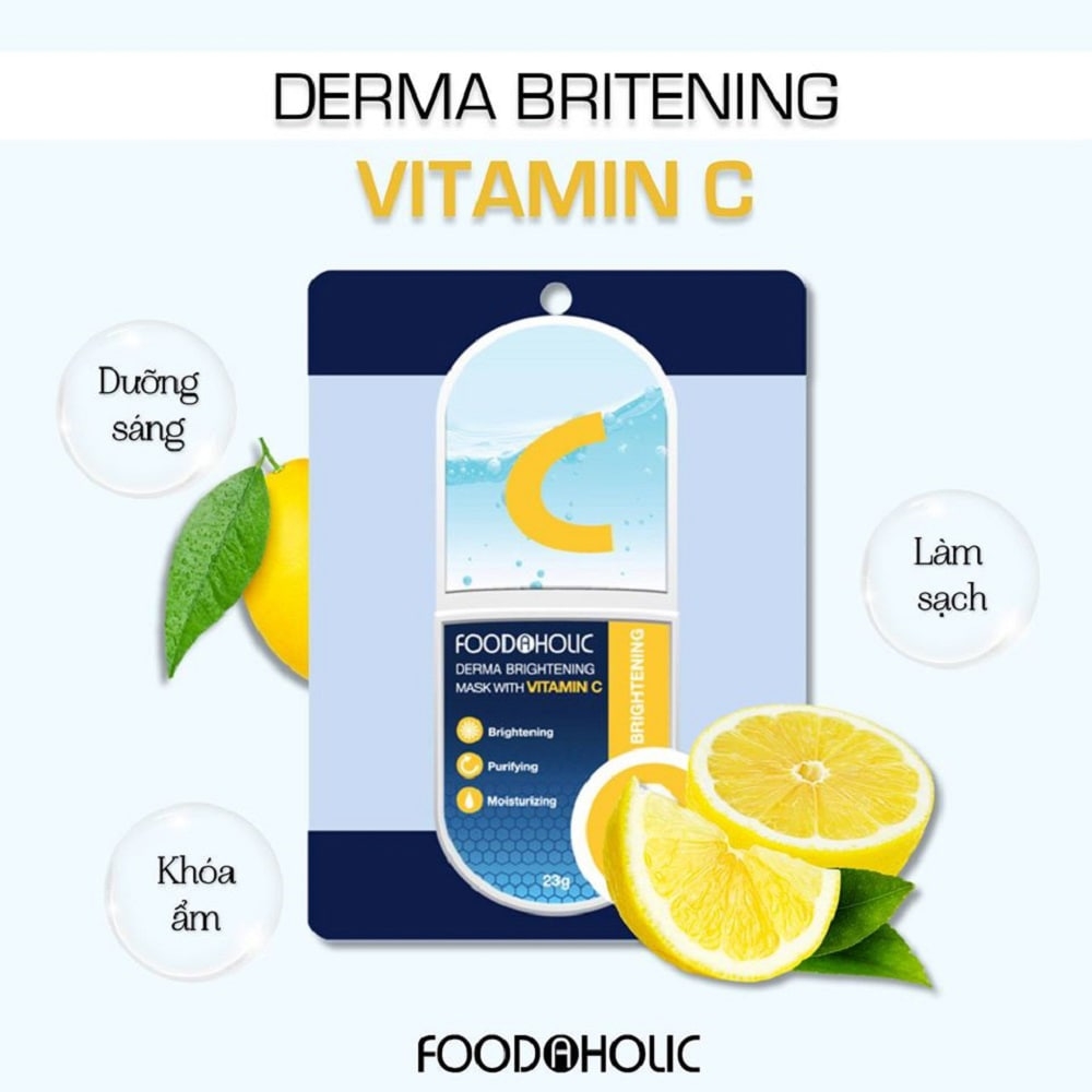 Mặt Nạ Foodaholic Derma Brightening Mask with Vitamin C