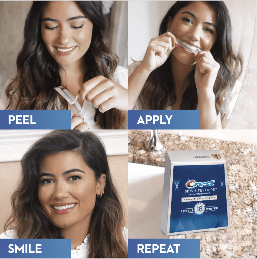 Miếng Dán Trắng Răng Crest 3D Whitestrips Professional Effects (45 minutes)