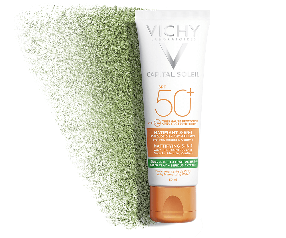 Kem Chống Nắng Chống Ô Nhiễm & Bụi Mịn Vichy Capital Mattifying Soleil 3in1 SPF 50+ 50ml