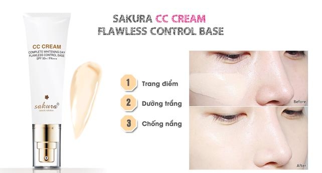 Kem Nền Sakura CC Cream Flawless Control 40ml