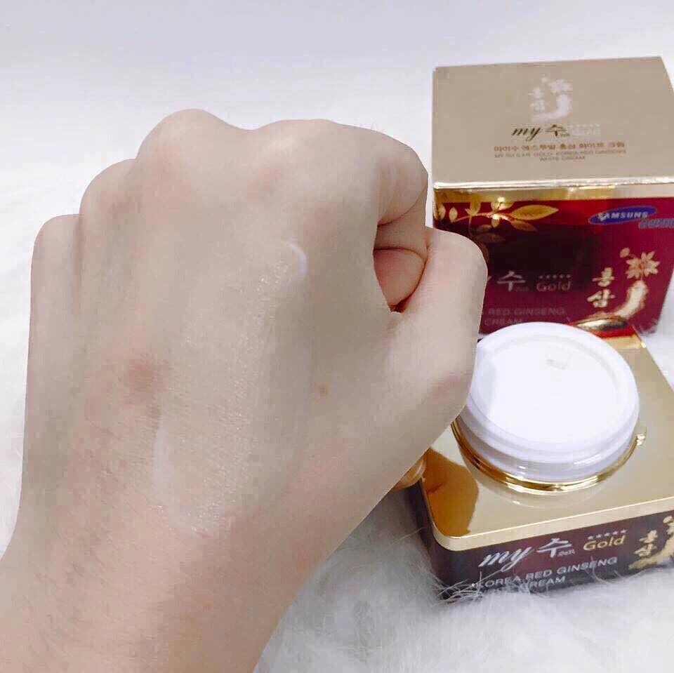 Kem Sâm My Gold Korea Red Ginseng Aqua Wrinkle & Whitening Cream 50ml