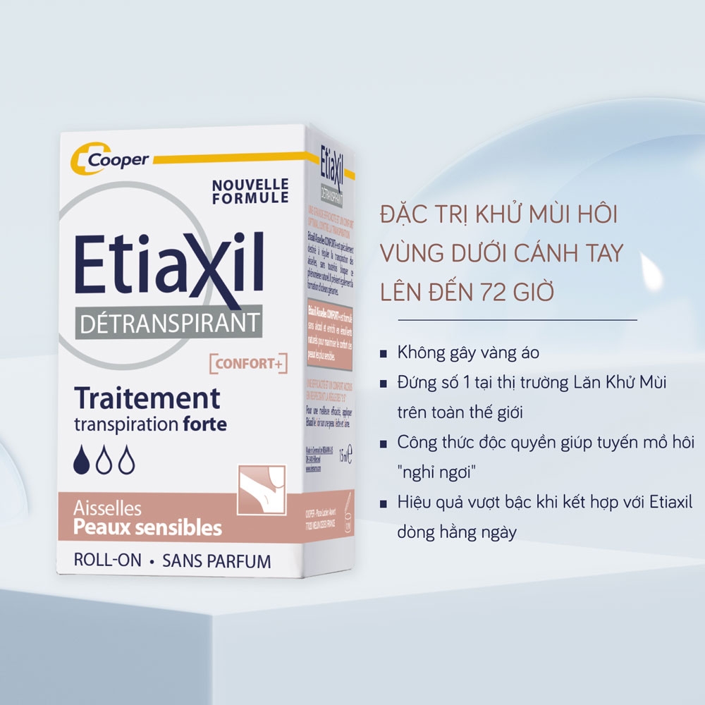 Lăn Khử Mùi Cho Da Siêu Nhạy Cảm EtiaXil Détranspirant 15ml( Nâu)