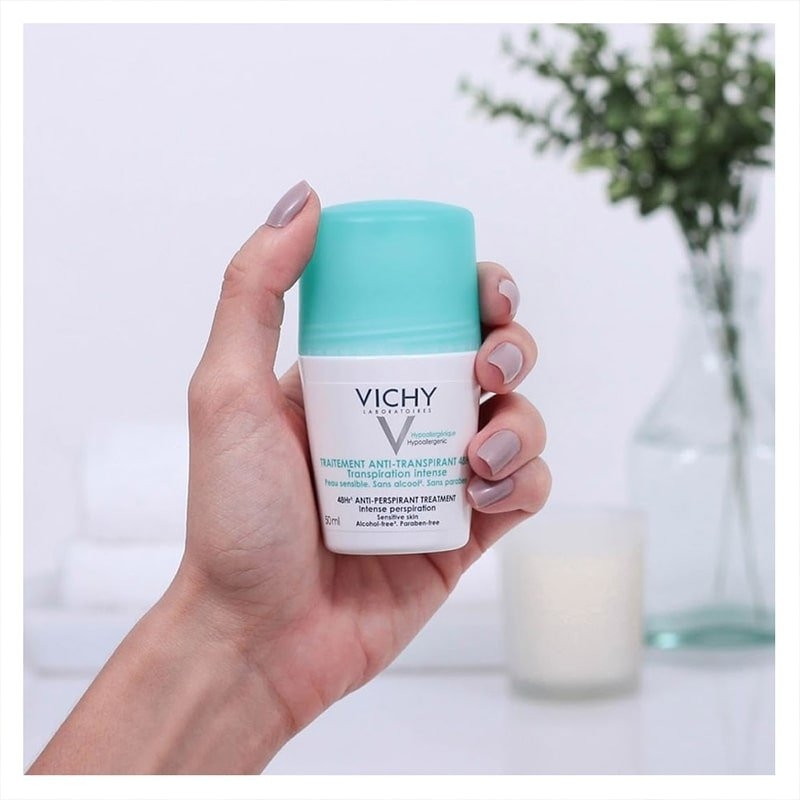 Lăn Khử Mùi Vichy Traitement Anti-Transpirant 48h (Nắp Xanh) 50ml