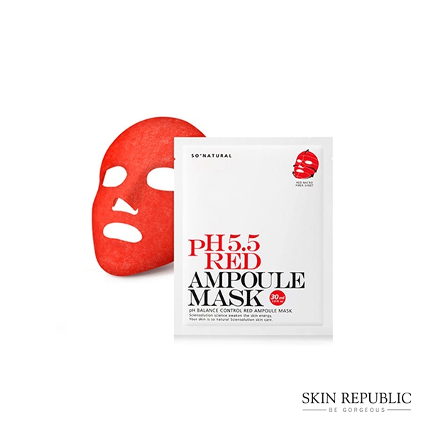 Mặt Nạ So' Natural pH 5.5 Red Ampoule Mask