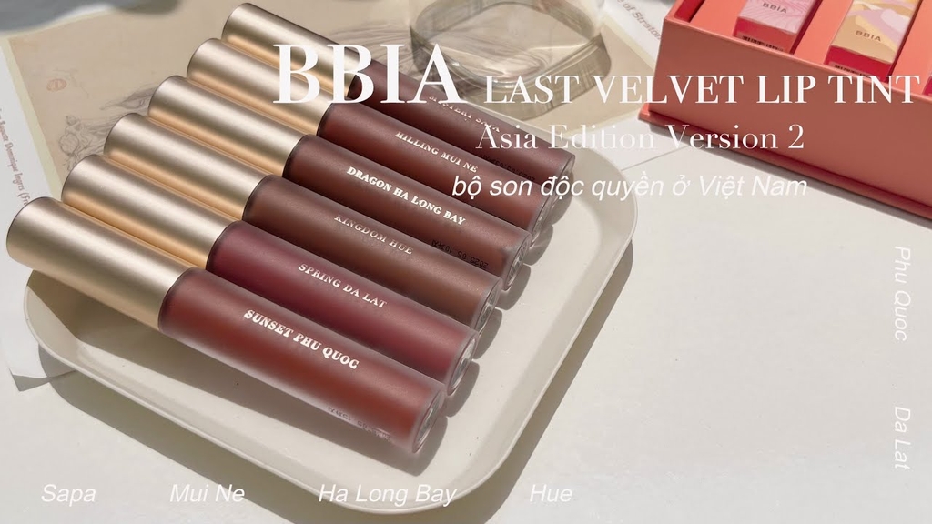 Son Kem BBIA Last Velvet Lip Tint Asian Edition A8 Ha Long