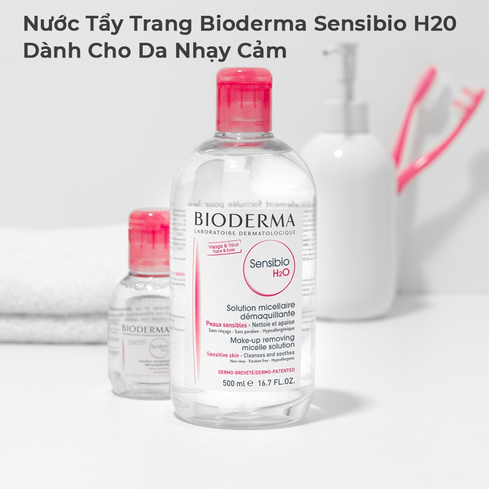 Tẩy Trang Bioderma Créaline H2O 500ml (Hồng)