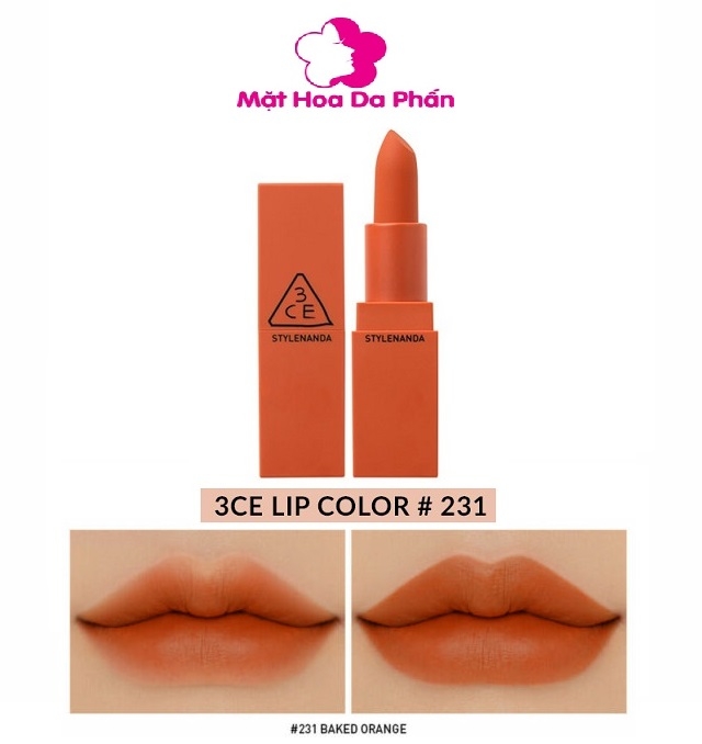 Son 3CE Matte Lip Color #231 Baked Orange