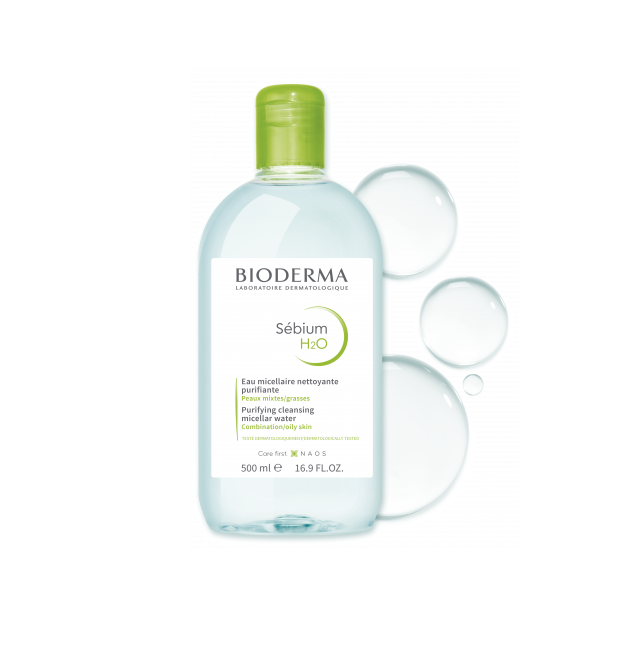 Tẩy Trang Bioderma Sebium H20 Xanh Lá 500ml