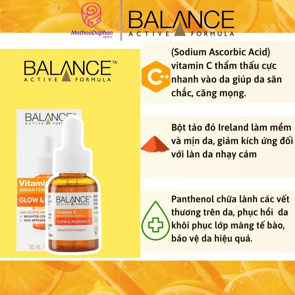 Tinh Chất Dưỡng Sáng Da, Mờ Thâm Balance Active Formula Vitamin C Brightening Serum 30ml