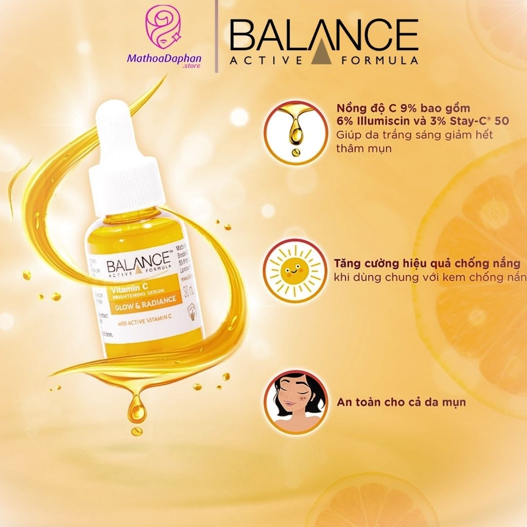 Tinh Chất Dưỡng Sáng Da, Mờ Thâm Balance Active Formula Vitamin C Brightening Serum 30ml