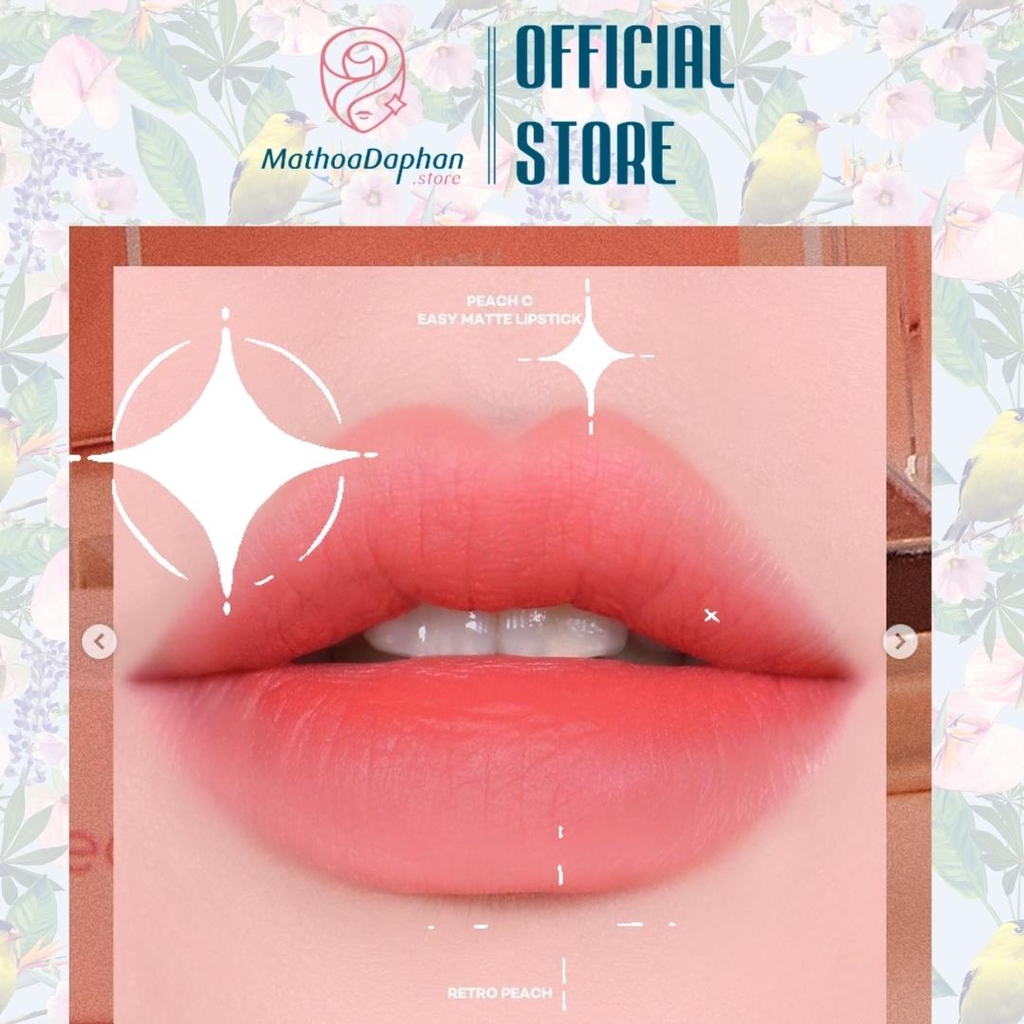 Son Thỏi Lì Siêu Mịn Peach C Easy Matte Lipstick 36g #Retro Peach