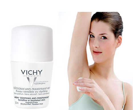 Lăn Khử Mùi Vichy Traitement Anti-Transpirant 48h (Nắp Trắng) 50ml