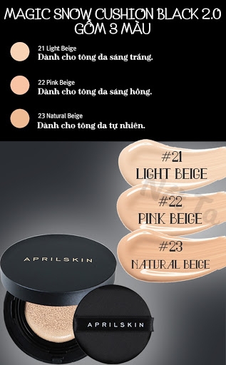 Phấn Nước April Skin Black Magic Snow Cushion #21 Light Beige (Galaxy Edition)