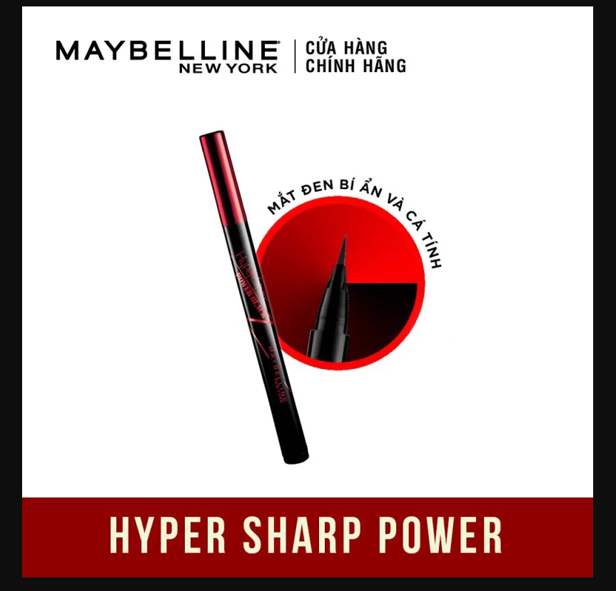 Kẻ Mắt Maybelline Hyper Sharp Power Black (Nắp Đỏ)