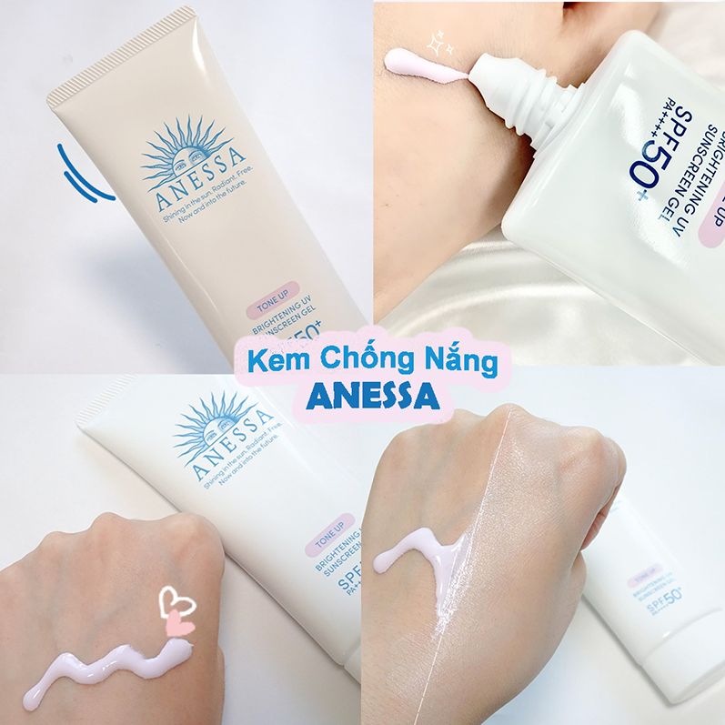 Gel Chống Nắng Làm Sáng Da Nâng Tông Anessa Tone Up Brightening UV Sunscreen Gel SPF 50+ PA++++ 80g