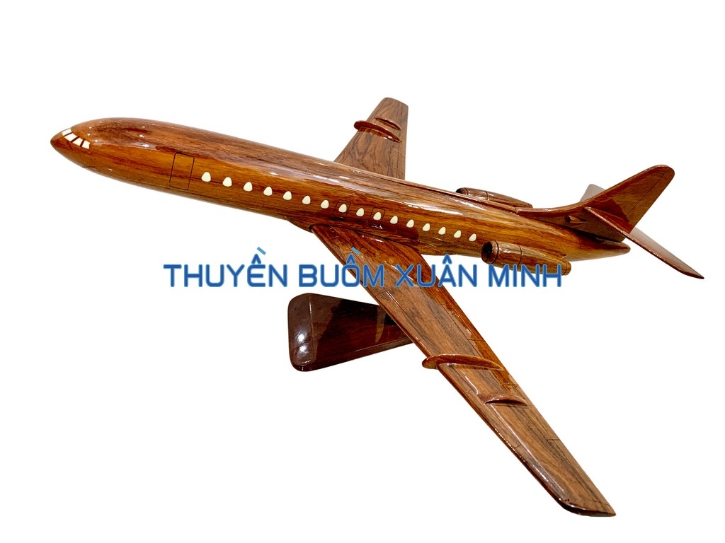 Mô Hình Máy Bay Gỗ BOEING Caravelle Trang Trí | Gỗ Căm Xe tự nhiên ...