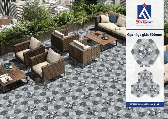 Gạch lát lục giác 1666