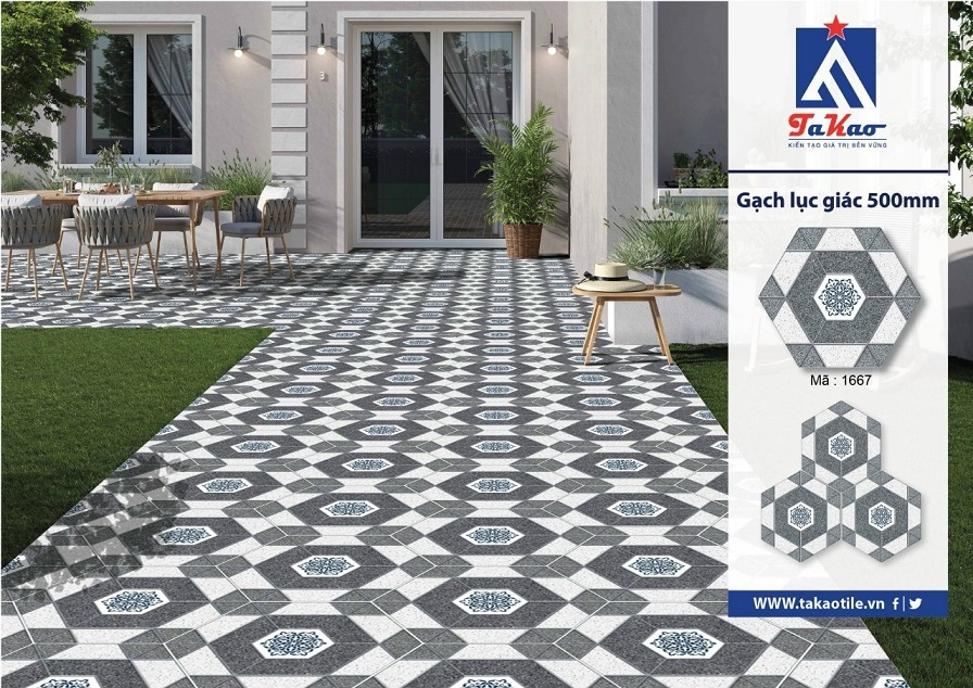 Gạch lát lục giác 1667