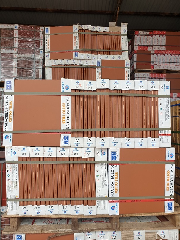 Gạch lát 40x40cm đỏ nhạt Viglacera Hạ Long