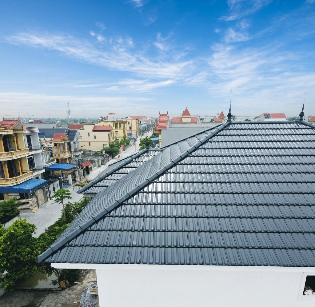 NGÓI EURO TYPE 9V/1M2 MEN BÓNG - XANH RÊU