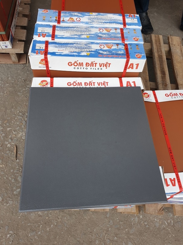 Gạch lát 40x40cm màu ghi Gốm Đất Việt