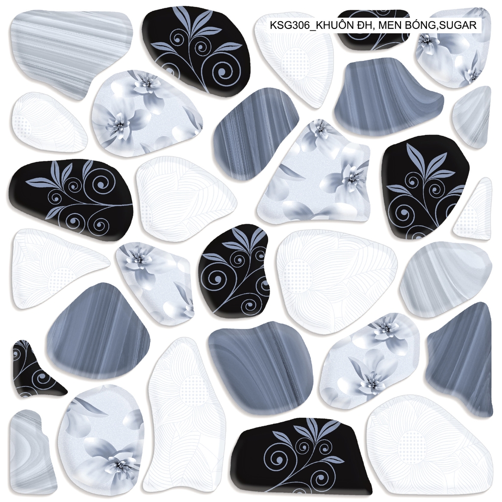 Gạch lát 30x30 KSG306 định hình hiệu ứng Sugar