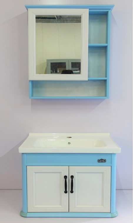 Tủ chậu Lavabo Akhoa trắng xanh B