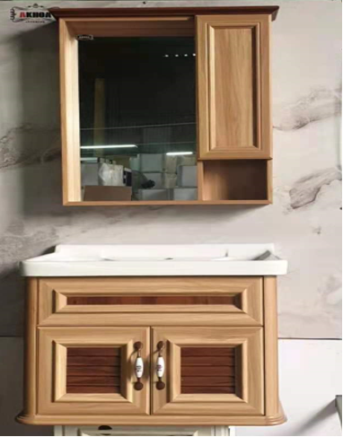 Tủ chậu Lavabo Akhoa vàng lê sồi đỏ