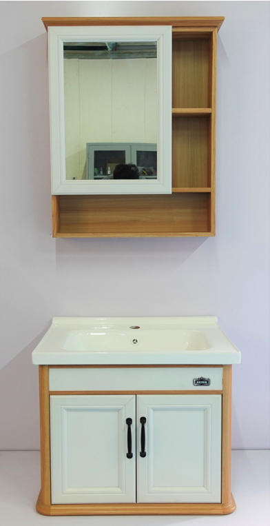 Tủ chậu Lavabo Akhoa vàng lê trắng