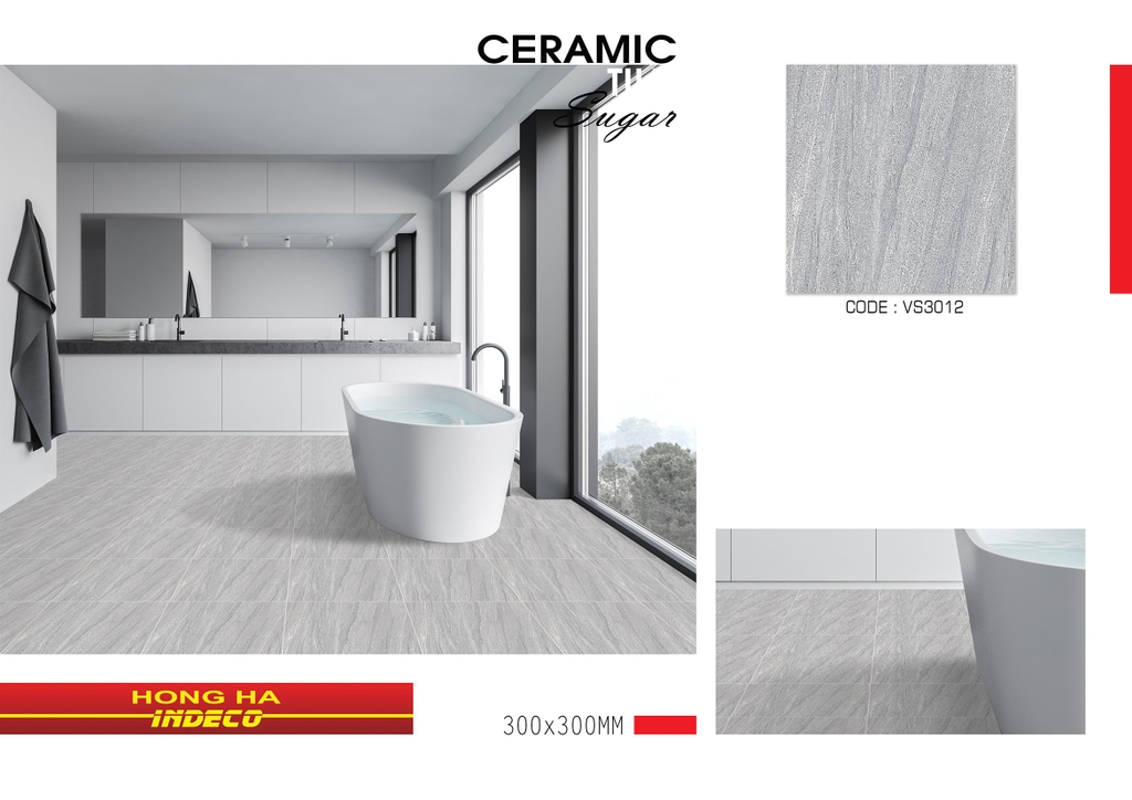 Gạch lát nền chống trơn Hồng Hà 30x30cm VS3012