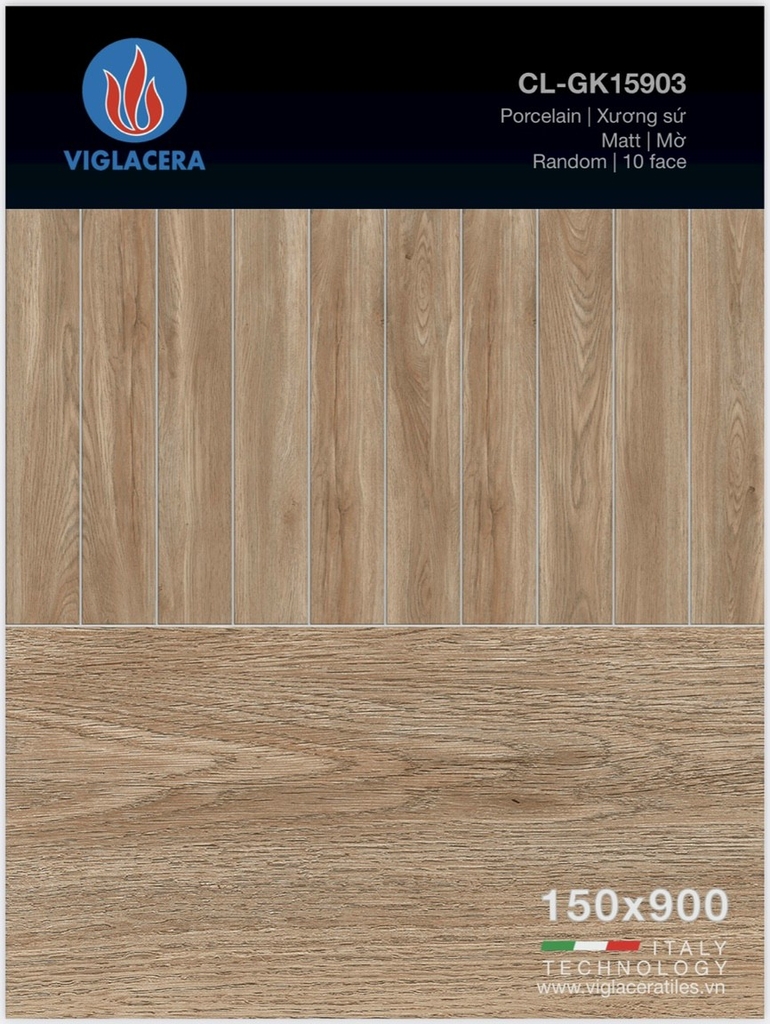 Gạch thanh gỗ 15x90cm 15903 Viglacera
